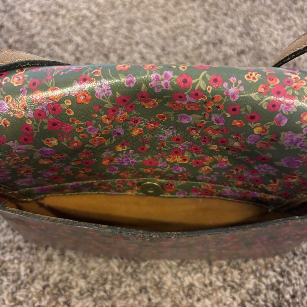 Patricia Nash Floral Brown Crossbody Bag - Picture 9 of 10
